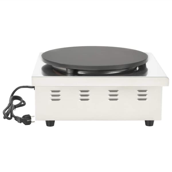 vidaXL Elektrisk crêpejern med uttrekkbar skuff 40 cm 3000 W
