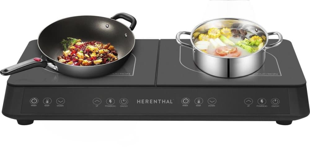 Herenthal Dubble induktionsplatta 1400 + 2000W svart