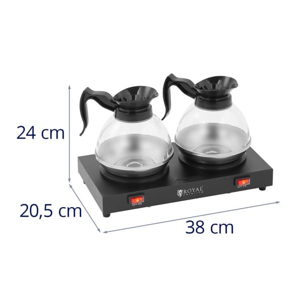 Royal Catering - Värmeplatta - 160 W - För te och kaffe - 2 tallrikar - 2 kastruller