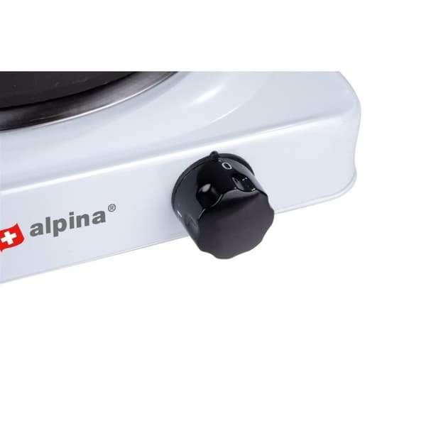 Alpina 1-liekkinen sähköliesi 1500W musta/valkoinen