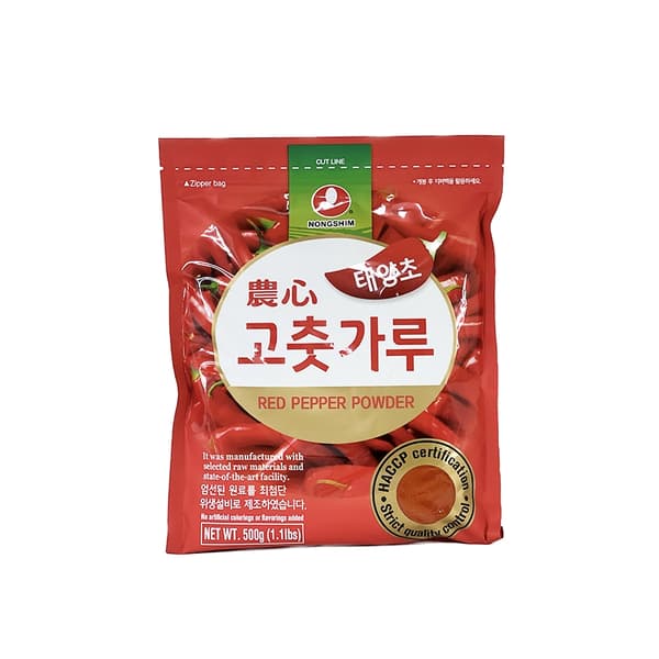 Rödpepparpulver för smaksättning (fin) 500g Nongshim Korea