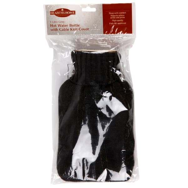 Hearth And Home Hot Water Bottle With Knit Cover