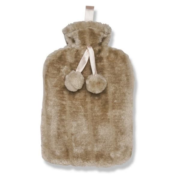 Ribbon Classic Faux Fur Hot Water Bottle Cover