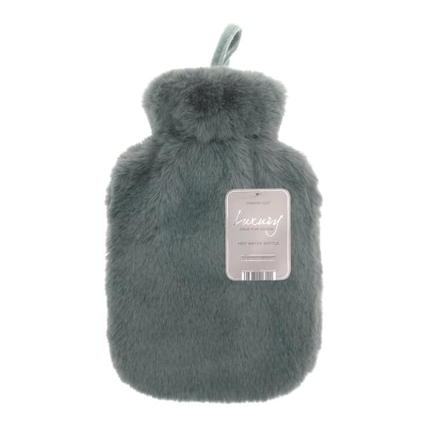 Ribbon Super Luxury Faux Fur Hot Water Bottle And Cover