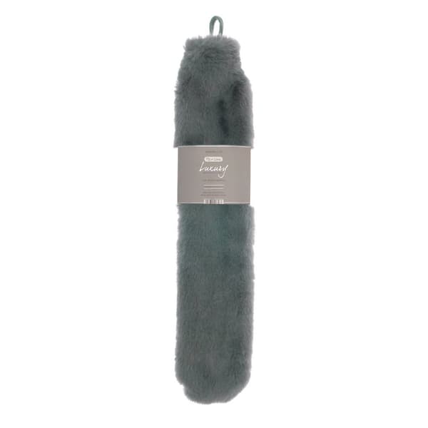 Ribbon Super Luxury Long Faux Fur Hot Water Bottle And Cover