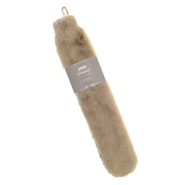 Ribbon Super Luxury Long Faux Fur Hot Water Bottle And Cover
