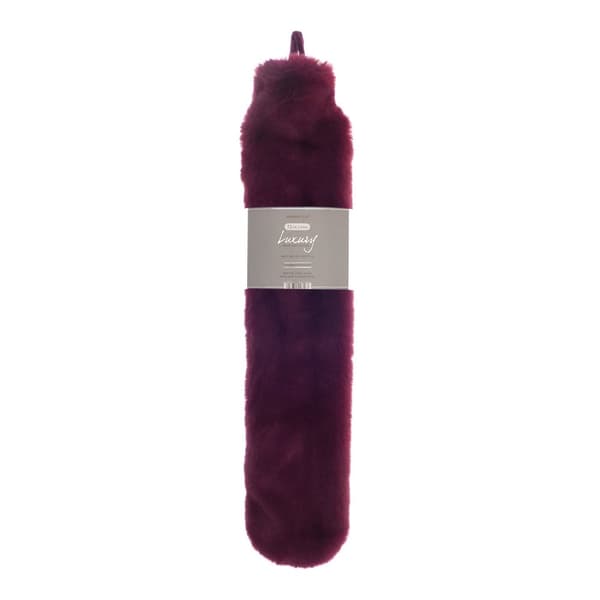 Ribbon Super Luxury Long Faux Fur Hot Water Bottle And Cover