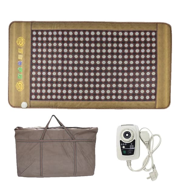 Infrarød Varmeplade, Naturlig Jade Mat Pad 1x1,9m, Negative Ioner Madras, Turmalin Sten Sofa Pad,EU stik, 220V