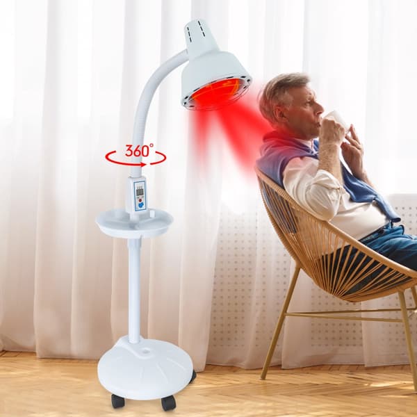 275W Rødt Lys Terapi Lampe, Justerbar Højde 1,25-1,5m, Infrarød Teknologi,EU-stik