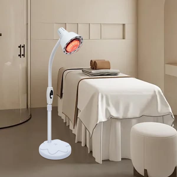 Infrarød Terapi Varmlampe, Justerbar Højde, 275W Effekt, 360° Vinkel
