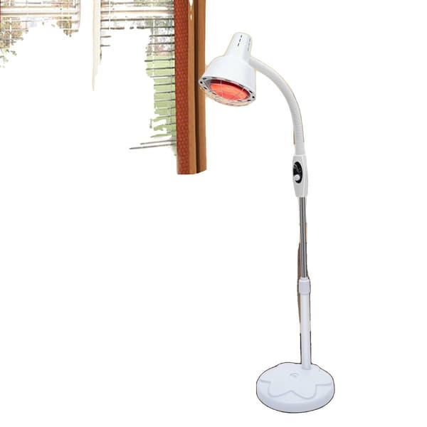 Infrarød Terapi Varmlampe, Justerbar Højde, 275W Effekt, 360° Vinkel
