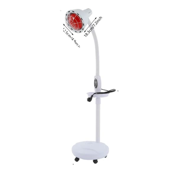 Infrapuna lämpölampu, kaukosäädin, 360° kääntö, säädettävä korkeus,VALKOINEN, 220V