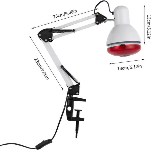 Infrapuna lämpöpatteri, 150 W, säädettävä kulma, EU-standardin pistoke,VALKOINEN