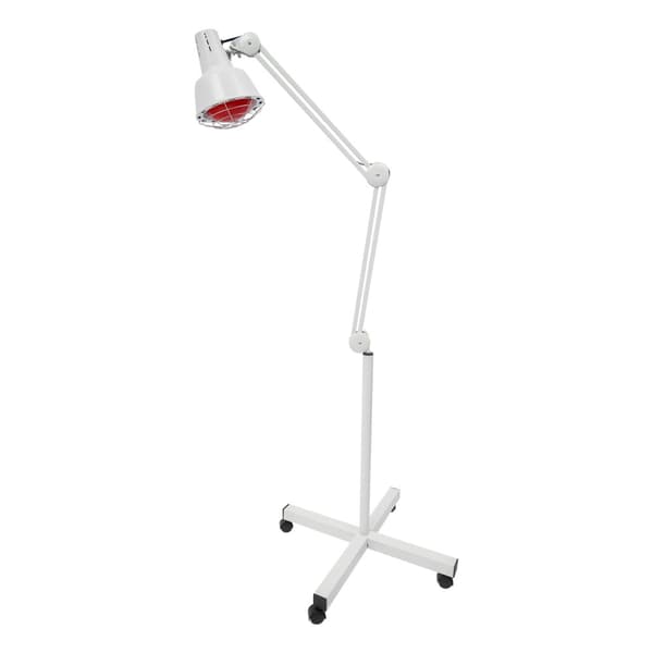 Infrarød varme lys, justerbar temperatur, mobil design,EU stik, hvid farve