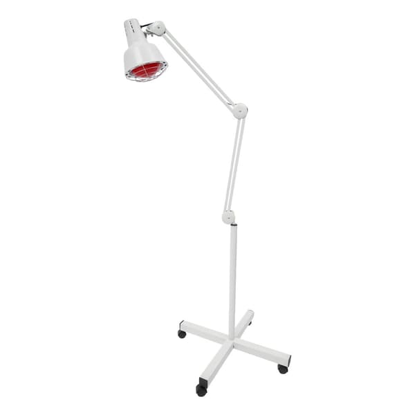 Infrarød varme lys, justerbar temperatur, mobil design,EU stik, hvid farve