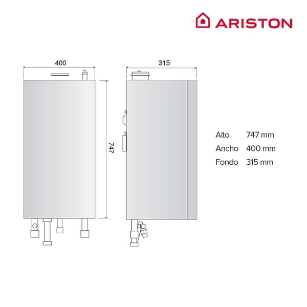 Ariston Kondenserende Kedel Hs Premium 30l Transparent