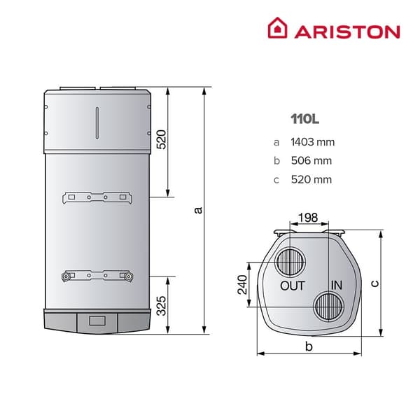 Ariston Pystysuora Sähkötermo Nuos Plus S2 Wifi 110l