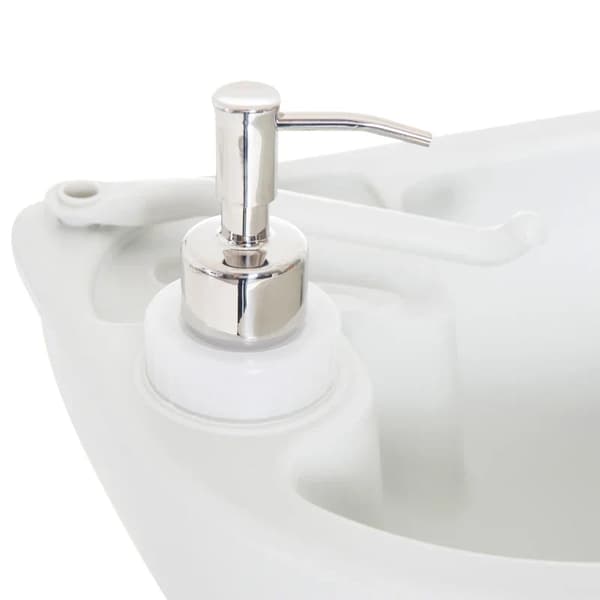 Rootz bærbar campingvask med opsamlingsbeholder - Sæbedispenser - 17L vandtank - Håndvask - Mobil - Lysegrå - 83cm x 50cm x 103cm