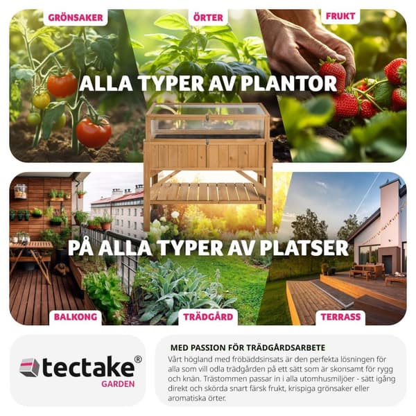 Planteringslåda med överdel - brun