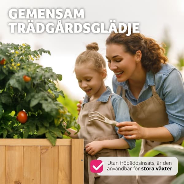 Planteringslåda med överdel - brun