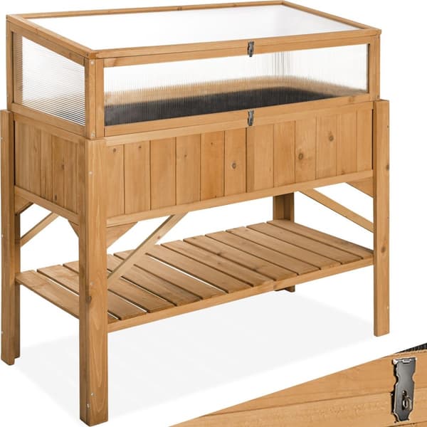Planteringslåda med överdel - brun