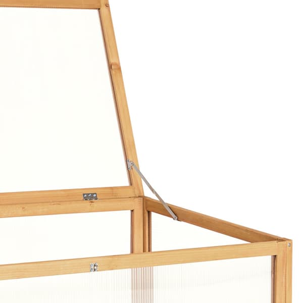 Drivhus til højbed 115x53x34cm - brun
