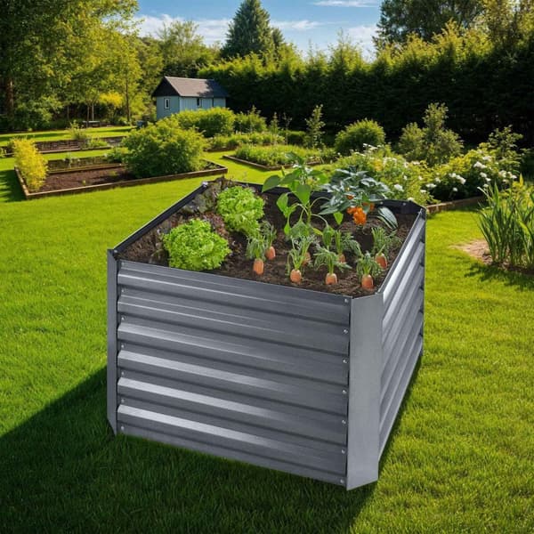Højbed Artemisia galvaniseret 80x80x57cm - grå