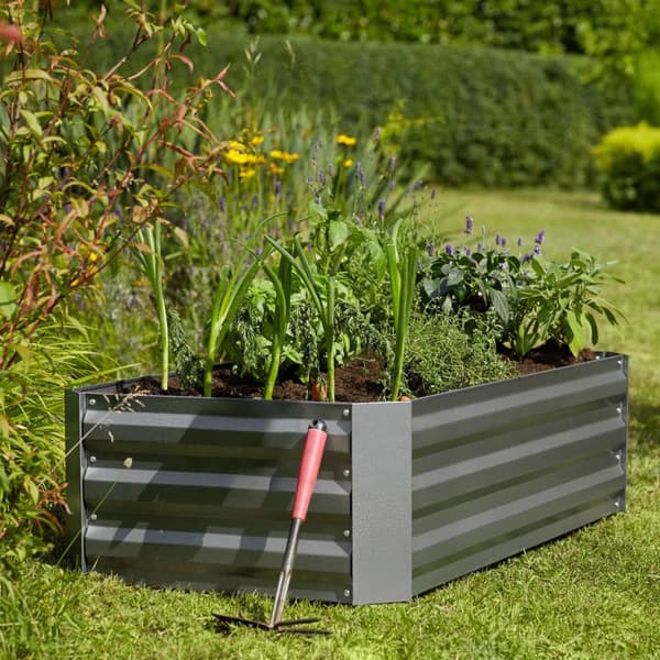 Højbed Pimpinella galvaniseret 120x60x30cm - grå