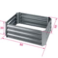 Miniatyrbillede 8 af 8: Højbed Valeriana galvaniseret 80x60x30cm - grå