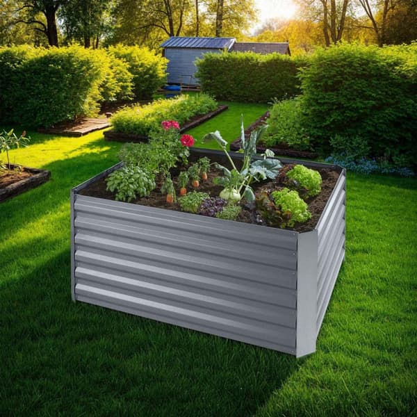 Højbed Salvia galvaniseret 120x90x57cm - sølv