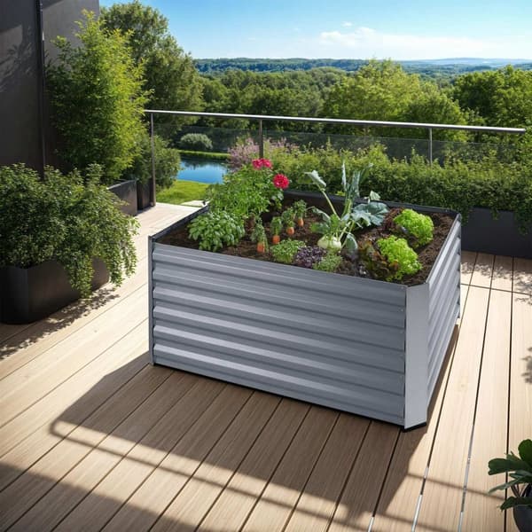 Højbed Salvia galvaniseret 120x90x57cm - sølv