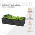 Miniatyrbillede 2 af 6: ML-Design sæt med 4 højbede i metal, 120x60x30 cm, 200 liter, antracit, vejrbestandig, rustbestandig, udendørs, plantebed plantekasse blomsterkasse