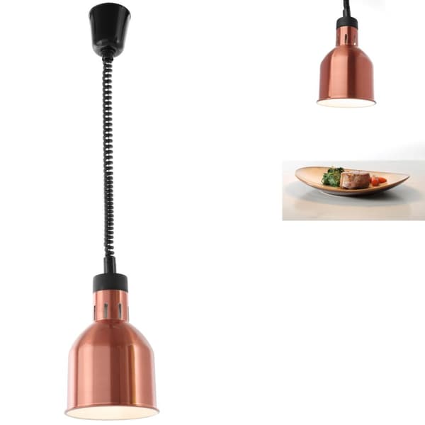 Ruoanlämmityslamppu - riippuva sylinterimäinen kartiomainen kupari 250W