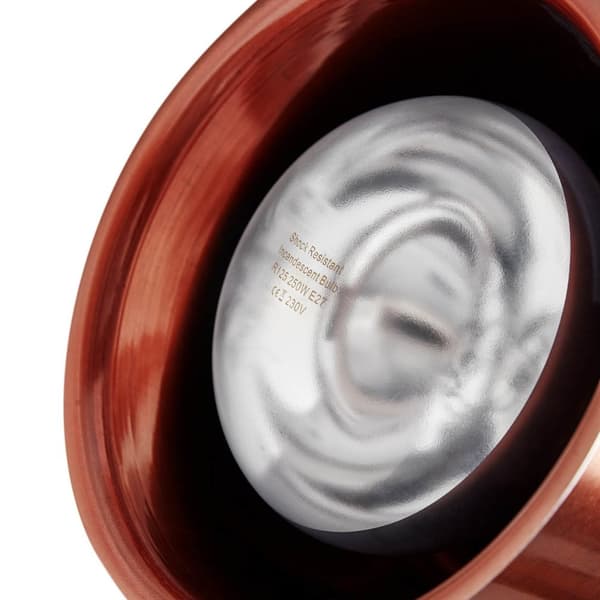 Infrapuna-IR-lämmityslamppu astioille, riippuva, ​​messinki, halkaisija. 19 cm 250 W