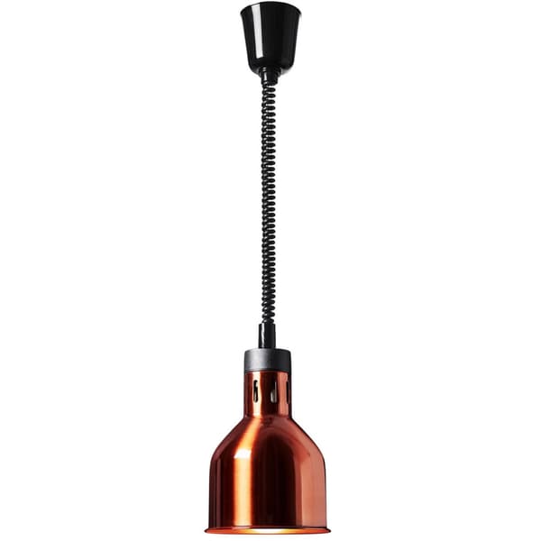 Infrarød IR varmelampe til fade, ophæng, messing, diameter. 17,5 cm 250W