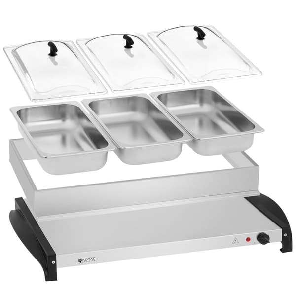 Sähkökäyttöinen ruoanlämmitin 3 astialle 400W Royal Catering