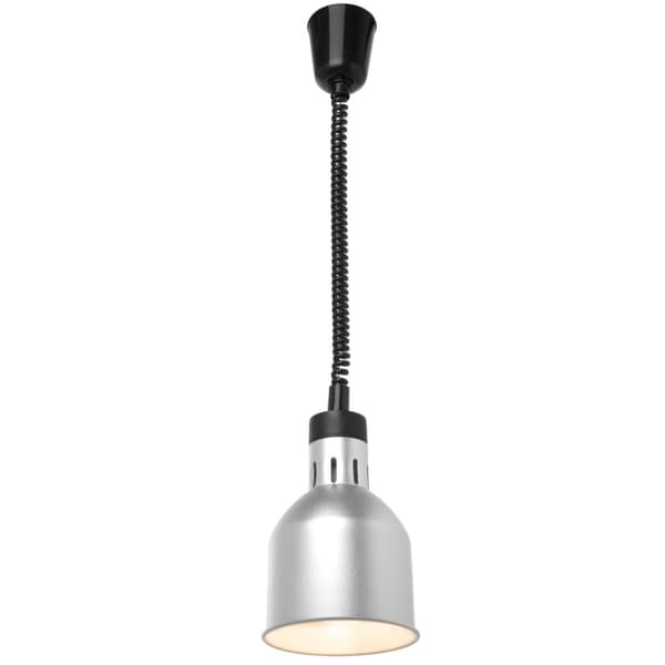 Matvärmningslampa - hängande cylindrisk konisk silver 250W