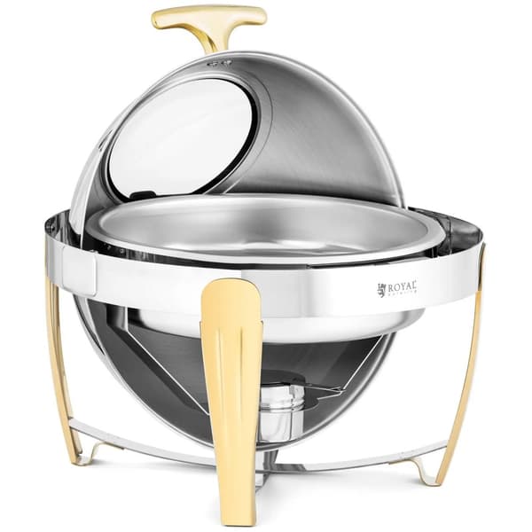 Rund bain-marie-värmare för pastabaserade rätter med rolltop-överdrag, 6 l