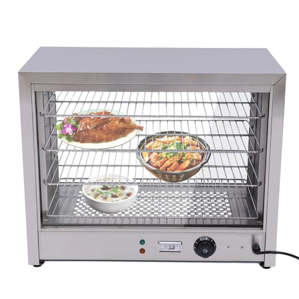 Ruokalämpökaappi, 800W Teho, Lämpötila-alue 30-85 °C,Hopea