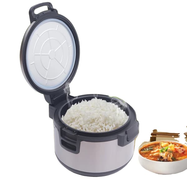 Termostatisk Risvarmer, 19L Kapacitet, Dobbelt Temperaturkontrol, Non-stick Indergryde,1