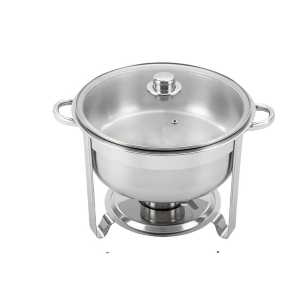 Chafing Dish, Pyöreä Muoto, 8.5L Kapasiteetti,Hopea