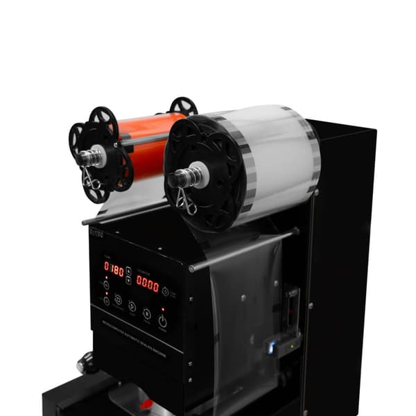 Automatic Boba Cup Sealer 500W & Bubble Tea Shaker FREE Film Box 500-650 Cups per Hour Plastic Paper 90/95 mm Diameter Stainless Steel