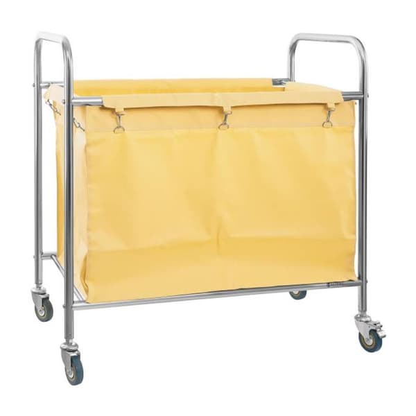 Snavset vasketøjsvogn, rustfrit stål, 250L