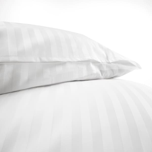 Hotell örngott med överlappning STRIPES 2cm vit/50x70