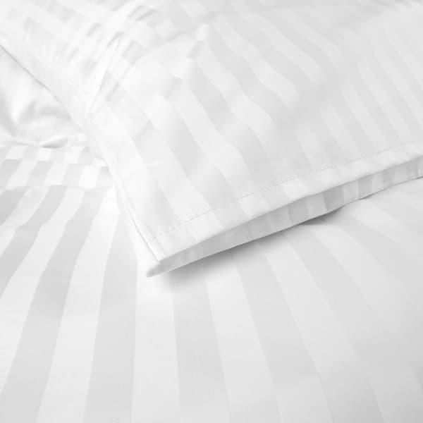 Hotell örngott med överlappning STRIPES 2cm vit/50x70