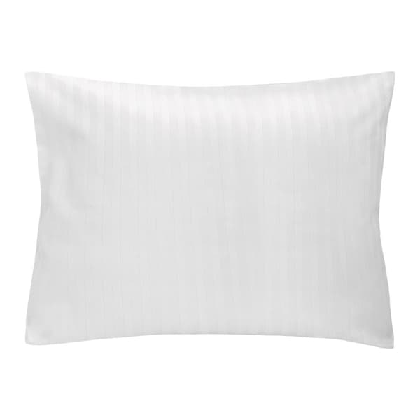 Hotelpudebetræk med overlap STRIBER 1cm hvid/70x80