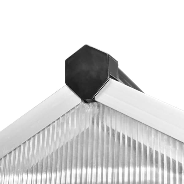 vidaXL forstærket drivhus med bundramme 6,05 m² aluminium
