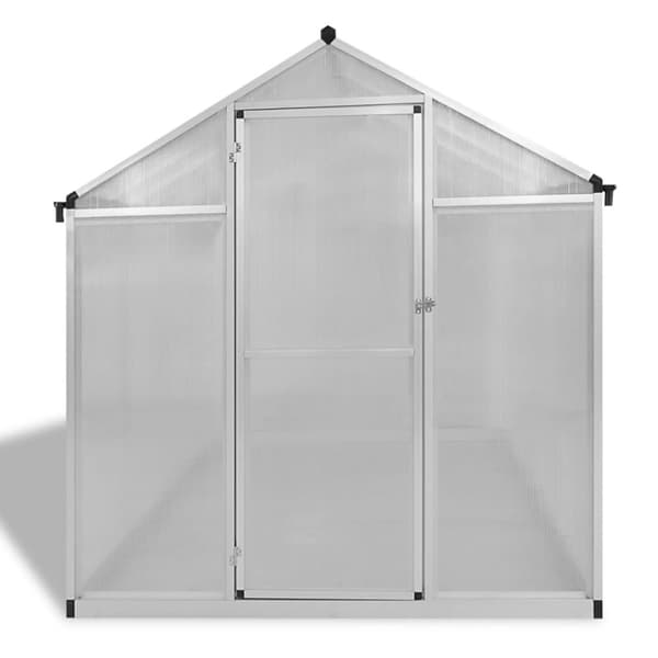 vidaXL Växthus i förstärkt aluminium med basram 4,6 m²