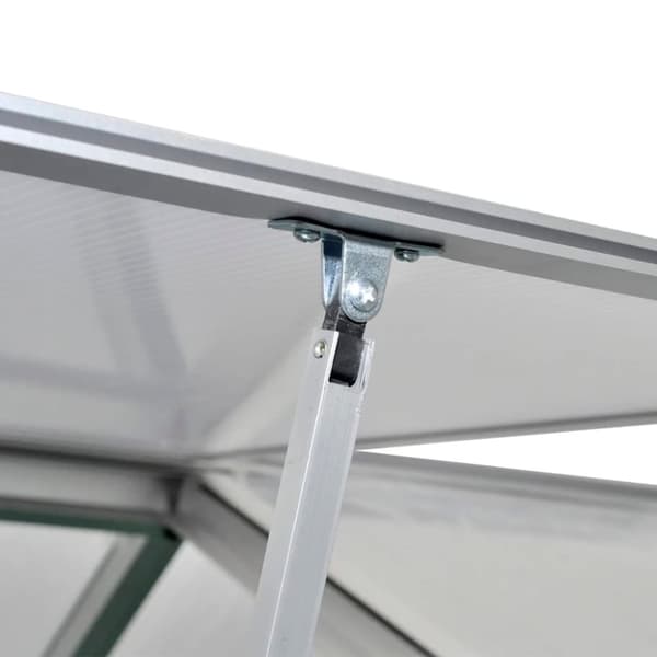 vidaXL Växthus i förstärkt aluminium med basram 4,6 m²