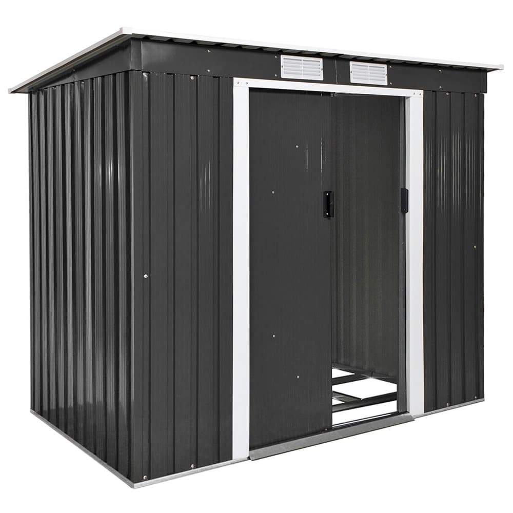 Redskapsbod med snedtak 213x130x173cm - grå